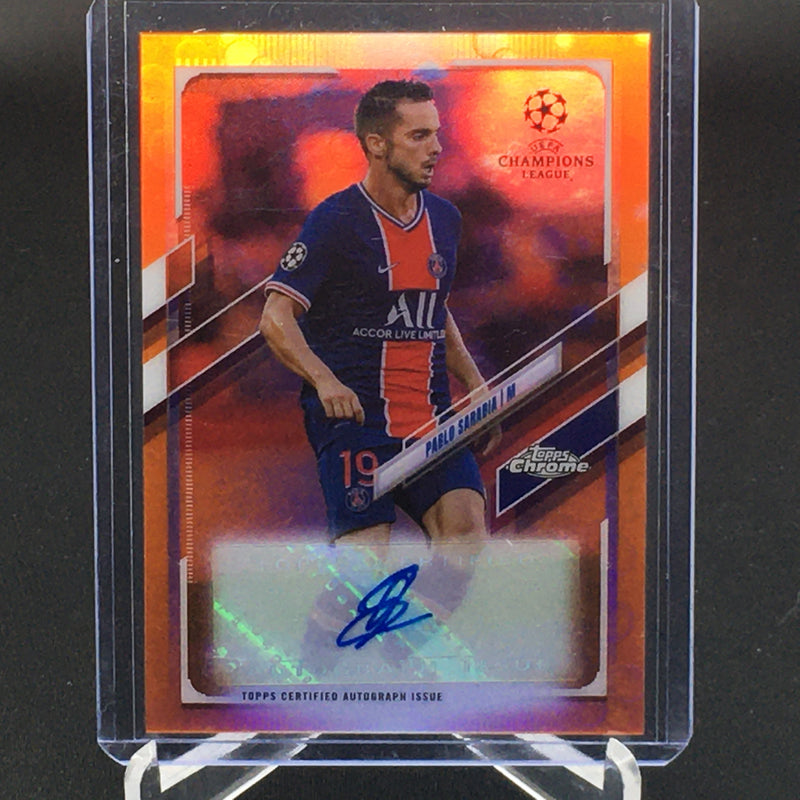 2021 TOPPS CHROME CHAMPIONS LEAGUE - ORANGE - P. SARABIA -