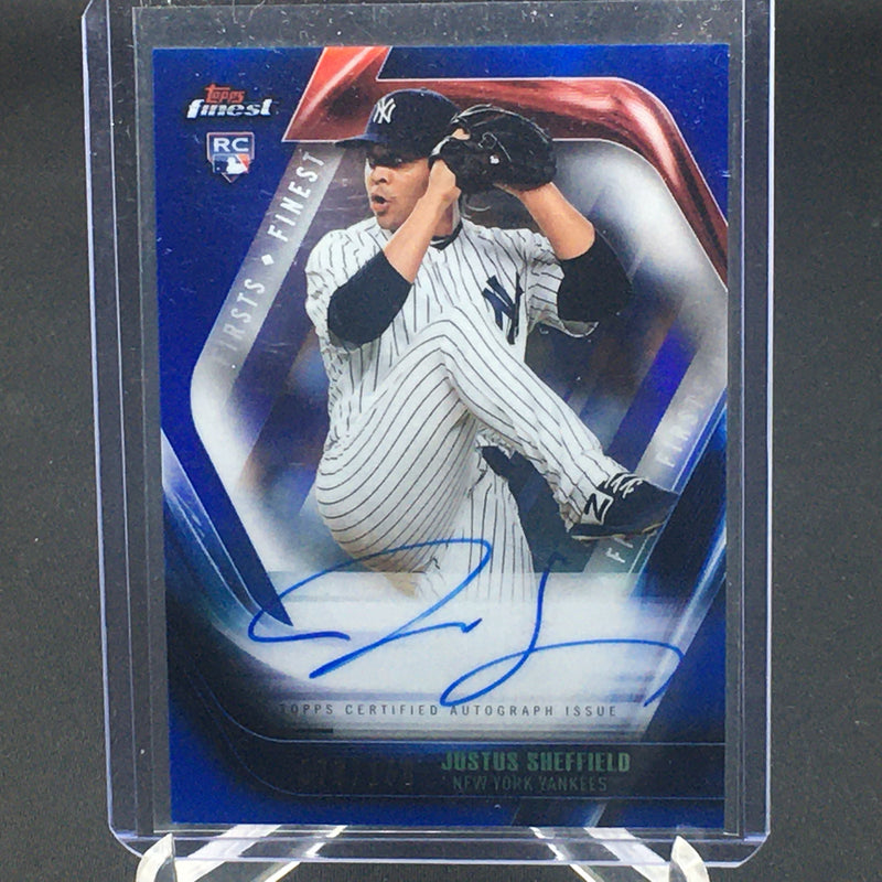 2019 TOPPS FINEST - J. SHEFFIELD - #FFA-JS - #'D/150 - BLUE