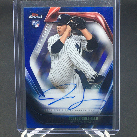 2019 TOPPS FINEST - J. SHEFFIELD - #FFA-JS - #'D/150 - BLUE