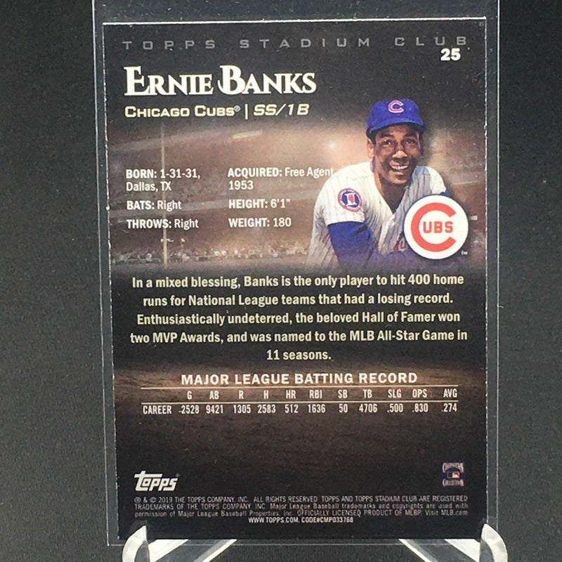 2019 TOPPS STADIUM CLUB - E. BANKS -