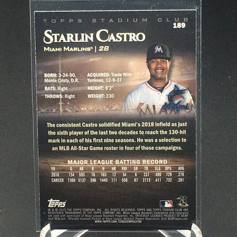2019 TOPPS STADIUM CLUB - S. CASTRO -