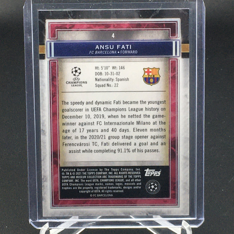 2021 TOPPS MUSEUM COLLECTION - CHAMPIONS LEAGUE - A. FATI -