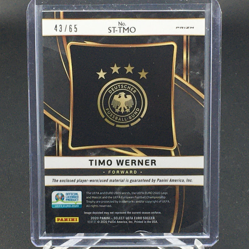 2020 PANINI SELECT UEFA EURO - RED PRIZM - T. WERNER - #ST-TMO - #'D/65 - JERSEY RELIC