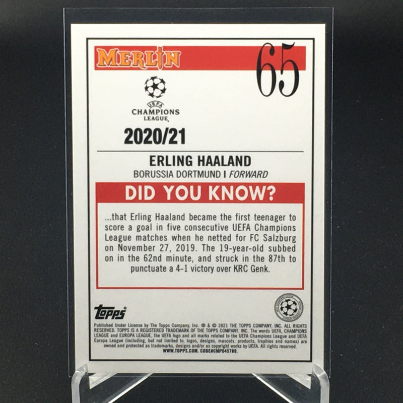 2020 TOPPS MERLIN CHAMPIONS LEAGUE - E. HAALAND -