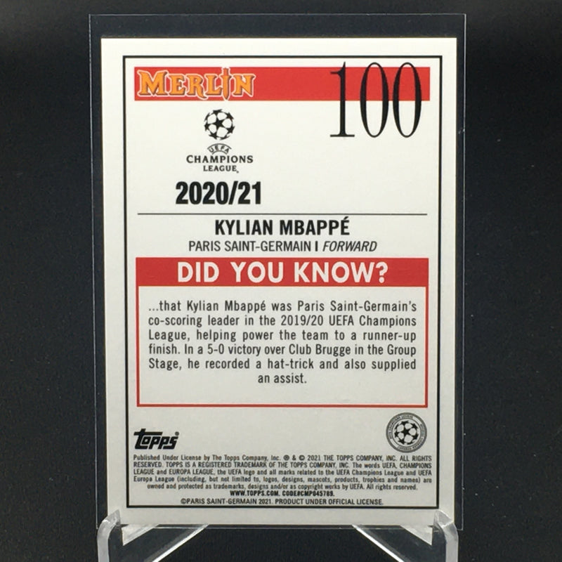 2020 TOPPS MERLIN CHAMPIONS LEAGUE - K. MBAPPE -