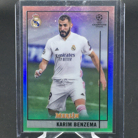 2020 TOPPS MERLIN CHAMPIONS LEAGUE - REFRACTOR - K. BENZEMA - #51