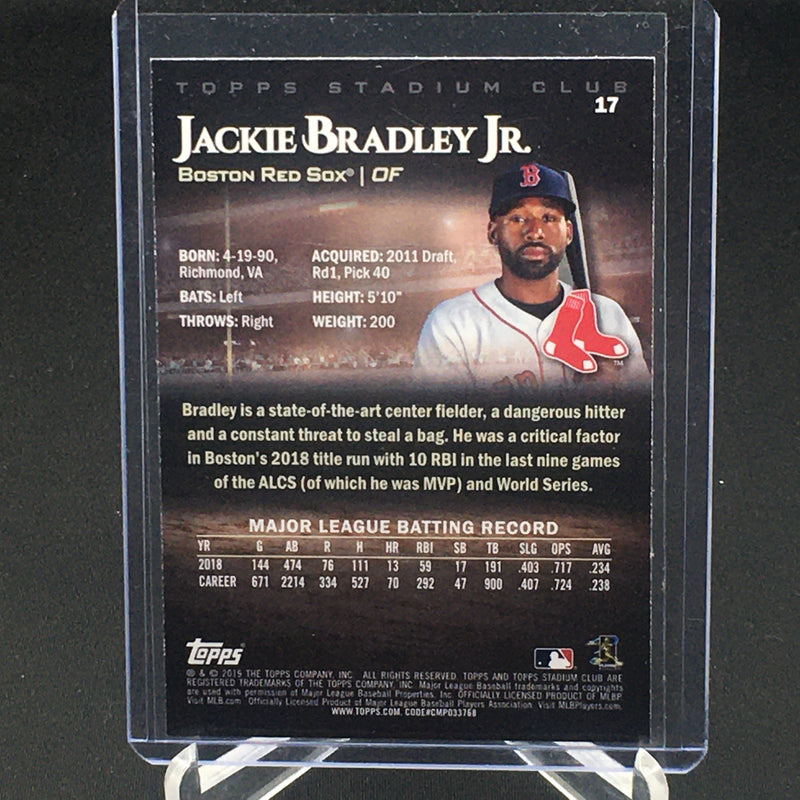 2019 TOPPS STADIUM CLUB - J. BRADLEY -