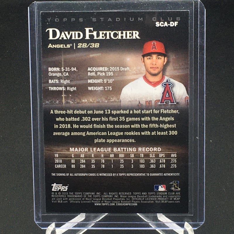 2019 TOPPS STADIUM CLUB - D. FLETCHER -