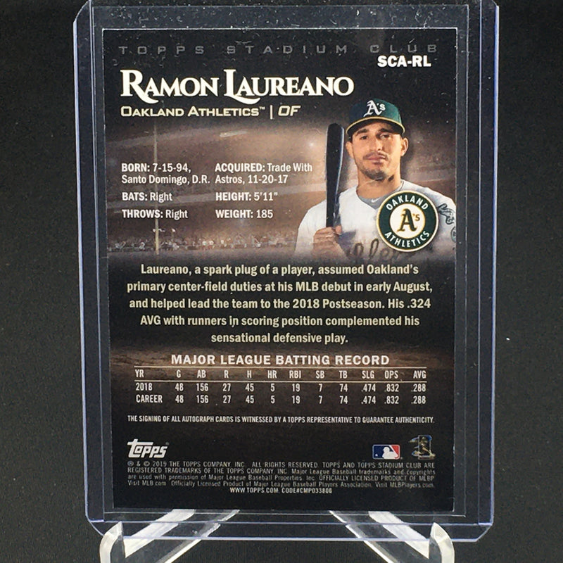 2019 TOPPS STADIUM CLUB - R. LAUREANO -