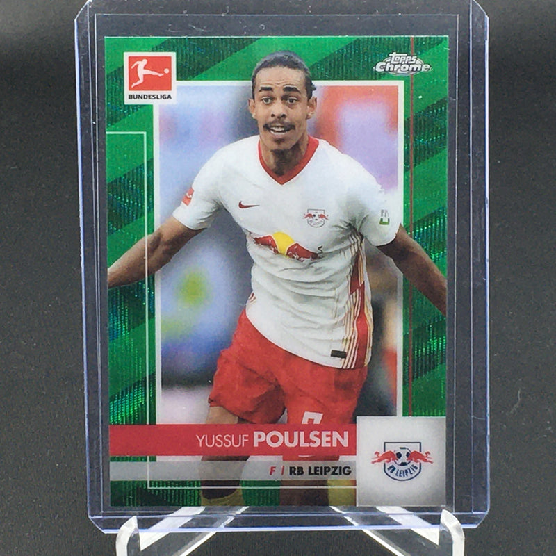 2021 TOPPS CHROME BUNDESLIGA - NEON GREEN REFRACTOR - Y. POULSEN - #57 - #'D/99