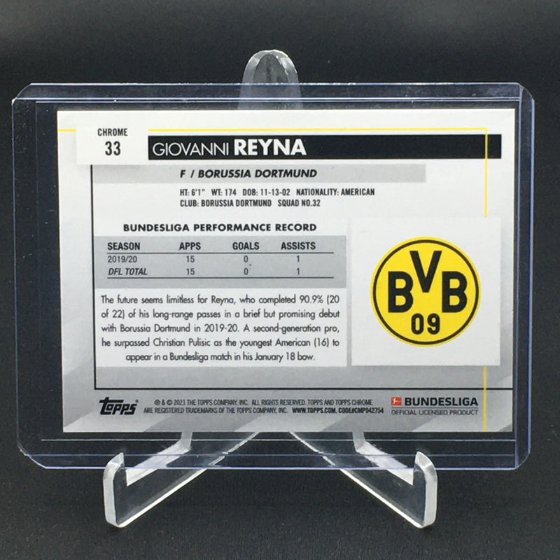 2021 TOPPS CHROME BUNDESLIGA - G. REYNA -