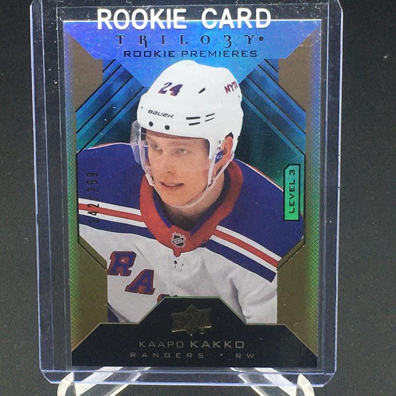 2019 UPPER DECK TRILOGY - ROOKIE PREMIERES - K. KAKKO - #148 - #'D/299 - RC