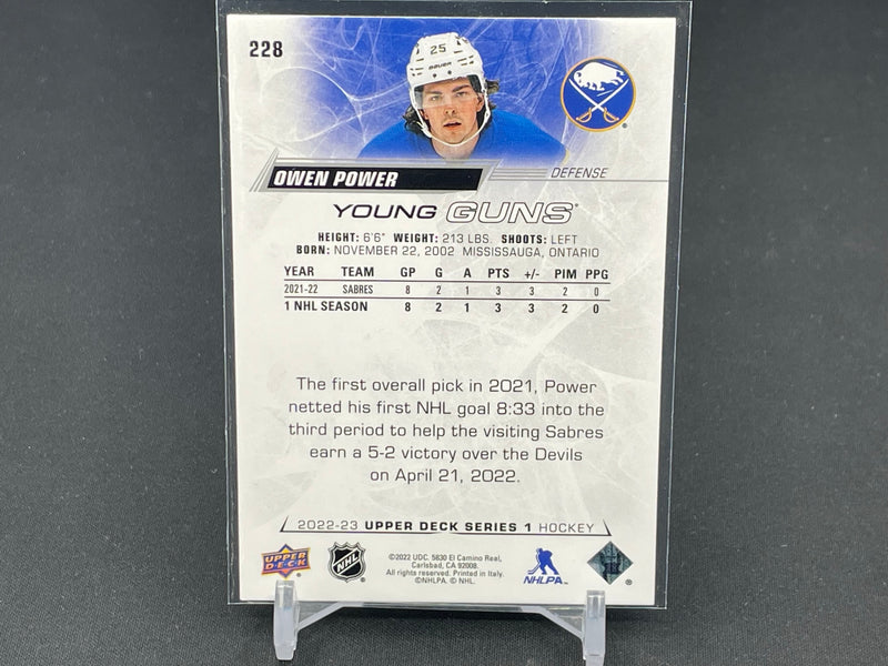 2022 UPPER DECK SERIES ONE - YOUNG GUNS - O. POWER -