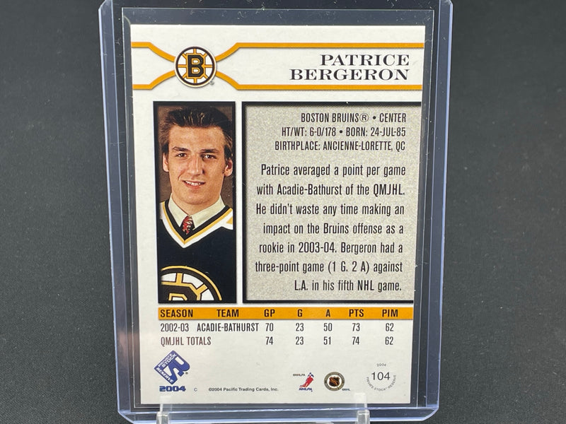 2004 PACIFIC - BLUE - P. BERGERON - #104 - #'D/250 - RC