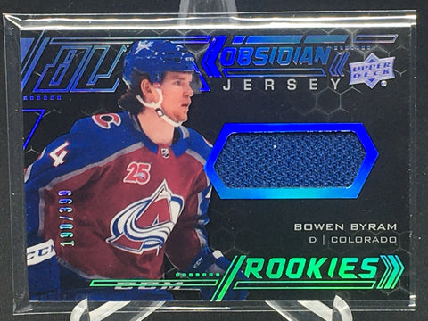 2020 UPPER DECK BLACK -OBSIDIAN ROOKIES - B. BYRAM - #ORJ-BB - #'D/399 - JERSEY - RC