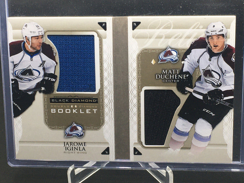 2015 UPPER DECK BLACK DIAMOND - DOUBLE DIAMOND BOOKLET - J. IGINLA/ M. DUCHENE - #DDB-ID - #'D/99 - DUAL JERSEY