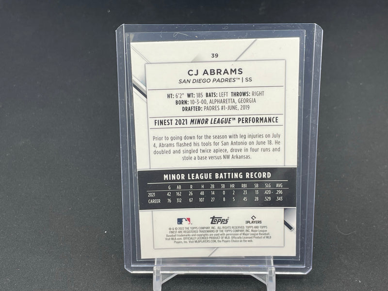 2022 TOPPS FINEST - C. ABRAMS -
