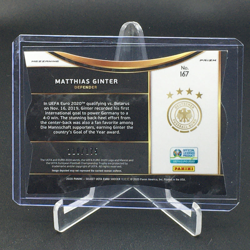 2020 PANINI SELECT UEFA - LIGHT BLUE DC PRIZM - M. GINTER - #167 - #'D/175