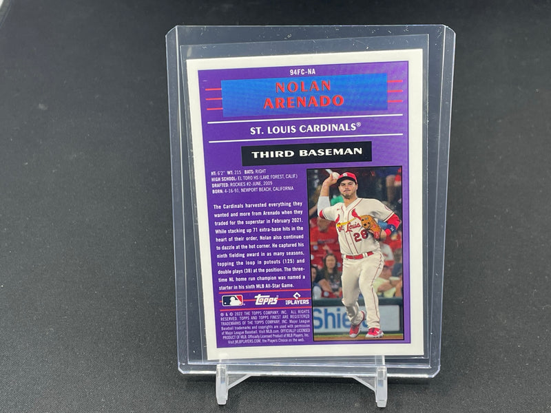 2022 TOPPS FINEST - CORNER STONE - N. ARENADO -