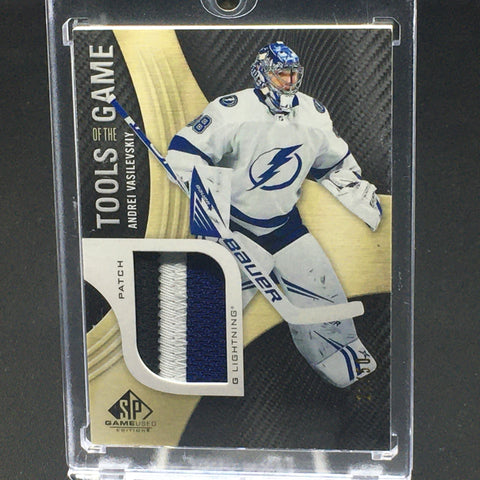 2019 UPPER DECK SP GAME USED - TOOLS OF THE GAME - A. VASILEVSKIY - #TG-AV - #'D/50