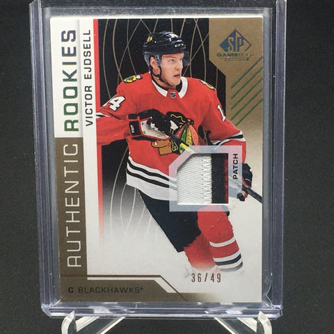 2018 UPPER DECK GAME USED - AUTHENTIC ROOKIES - V. EJDSELL - #161 - #'D/49 - PATCH - RC