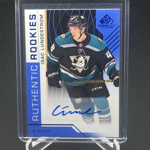 2018 UPPER DECK SP GAME USED - AUTHENTIC ROOKIES - I. LUNDESTROM - #124 - AUTOGRAPH