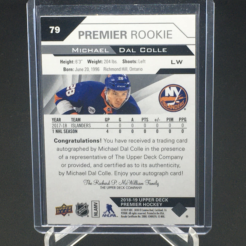 2018 UPPER DECK PREMIER ROOKIE - M. COLLE -