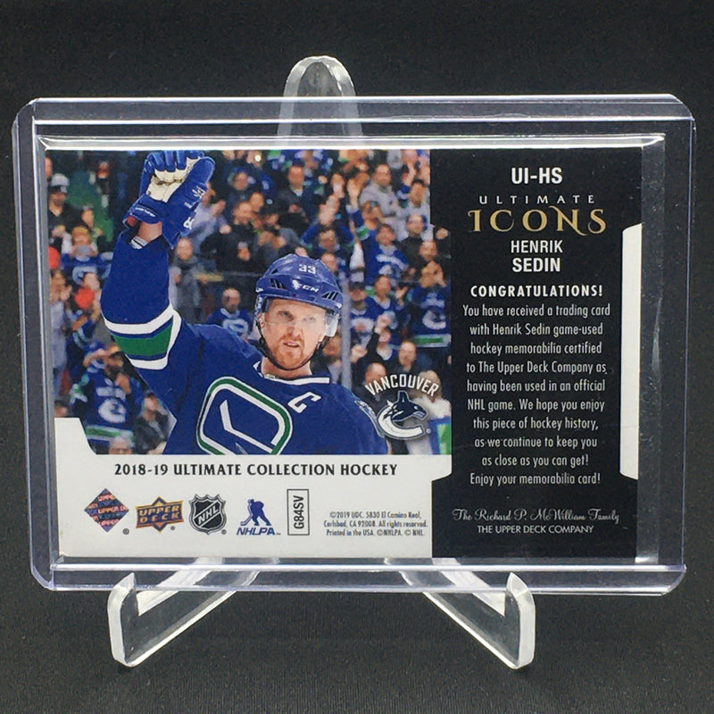 2018 UPPER DECK ULTIMATE COLLECTION - ULTIMATE ICONS - H. SEDIN -