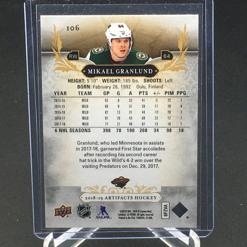 2018 UPPER DECK ARTIFACTS - M.GRANLUND - #106 - #'D/699