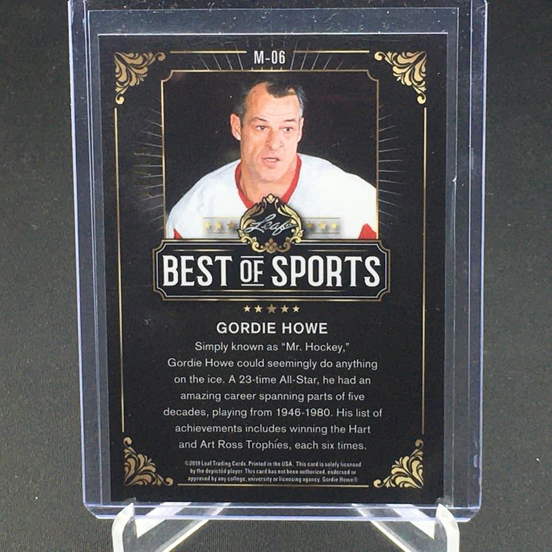 2019 LEAF BEST OF SPORTS - G. HOWE - #M-06 - #'D/35 - BLUE