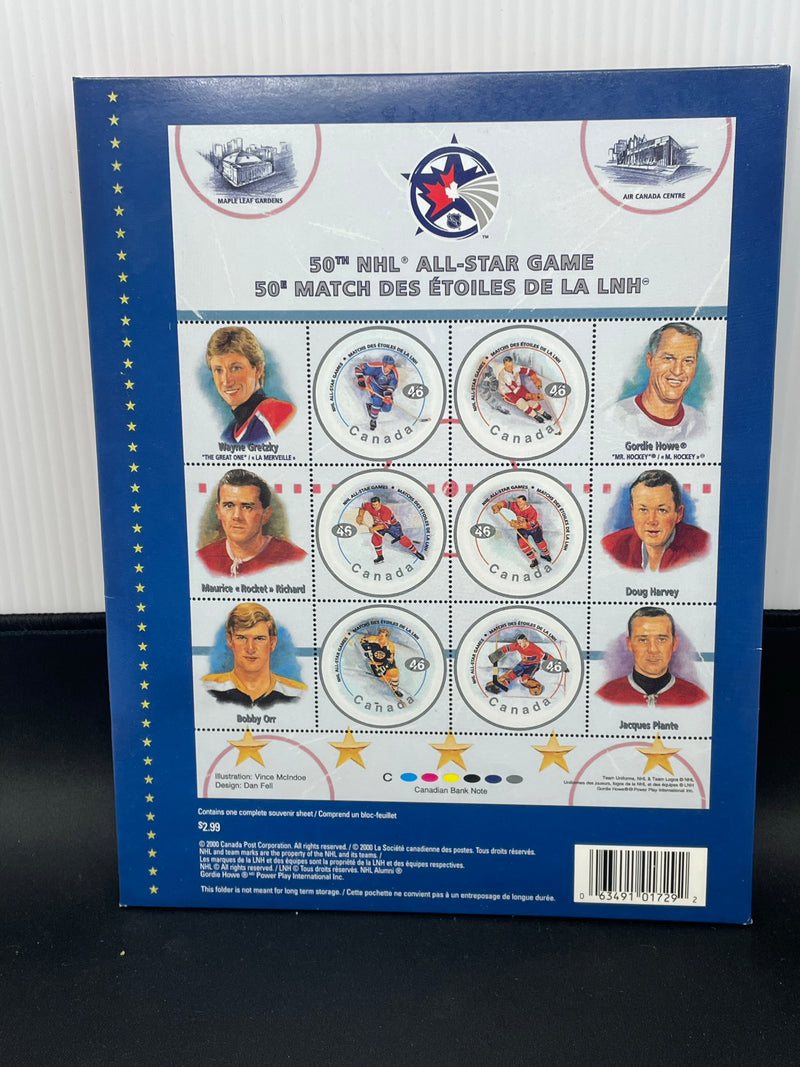 2000 CANADA POST 50TH NHL ALL-STAR GAME STAMP BOOK