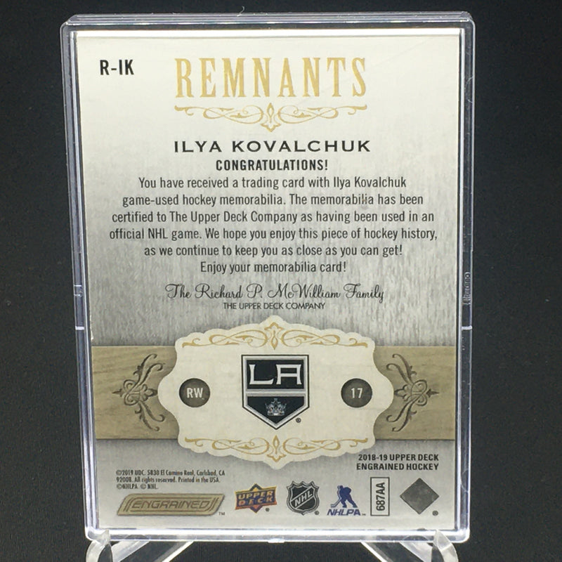 2018 UPPER DECK ENGRAINED - REMNANTS - I. KOVALCHUK - #R-IK - #'D/100