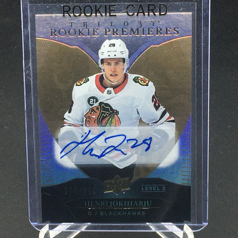2018 UPPER DECK TRILOGY - ROOKIE PREMIERES - H. JOKIHARU - #99 - #'D/399 - AUTOGRAPH - RC