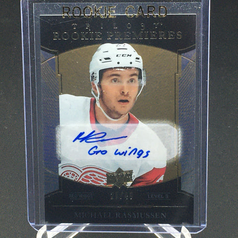 2018 UPPER DECK TRILOGY - ROOKIE PREMIERES - M. RASMUSSEN - #135 - #'D/49 - AUTOGRAPH - RC