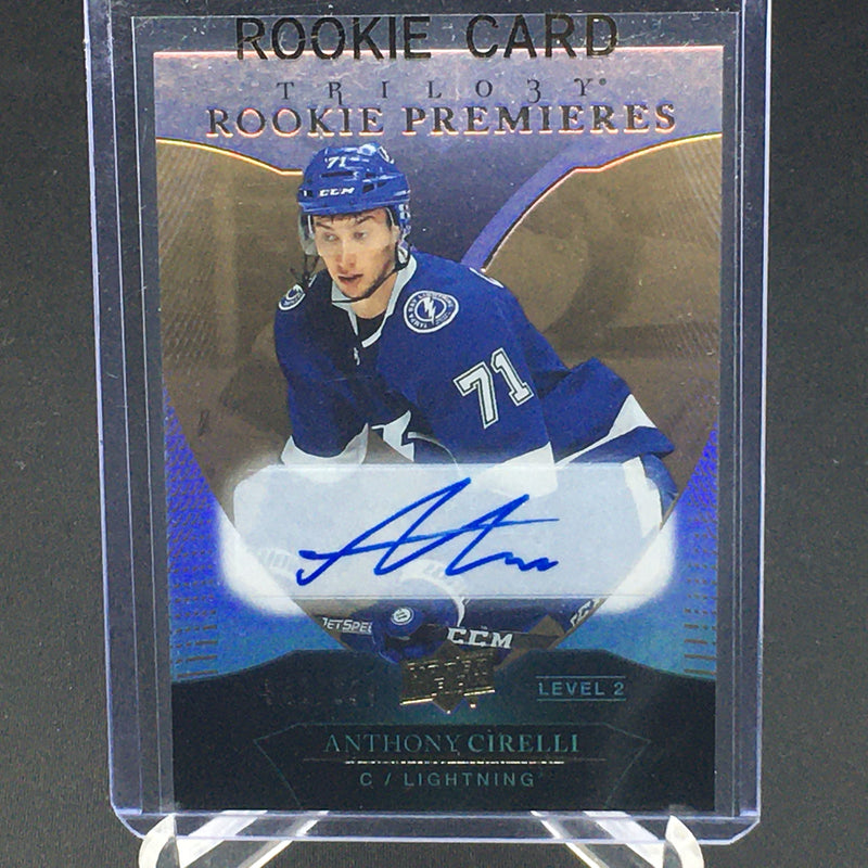 2018 UPPER DECK TRILOGY - ROOKIE PREMIERES - A. CIRELLI - #89 - #'D/399 - AUTOGRAPH - RC