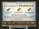 2012 UPPER DECK SP GAME USED HOCKEY - AUTHENTIC FABRICS - S. DOAN/ A. VERMETTE/ O. LARSSON - #AF3-DVE - #'D/15 - TRIPLE PATCH