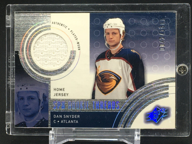 2001 UPPER DECK SPX ROOKIE THREADS - D. SNYDER - #134 - #D/1500