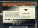 2003 UPPER DECK TOP DUOS - DUO SUPERSTARS - I. KOVALCHUK / D. HEATLEY - #S-KH - #'D/99 - DUAL JERSEY - RC