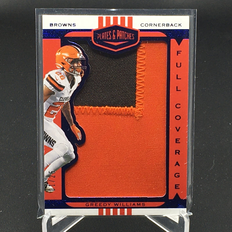 2019 PANINI PLATES & PATCHES - FULL COVERAGE - G. WILLIAMS - #FC33 - #'D/25 - JUMBO PATCH