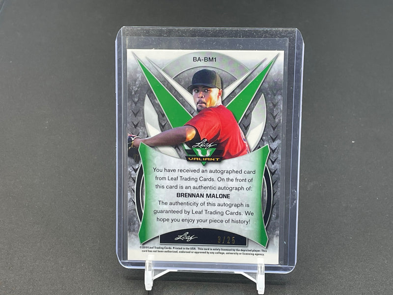 2019 LEAF VALIANT - B. MALONE - #BA-BM1 - #'D/25 - AUTOGRAPH