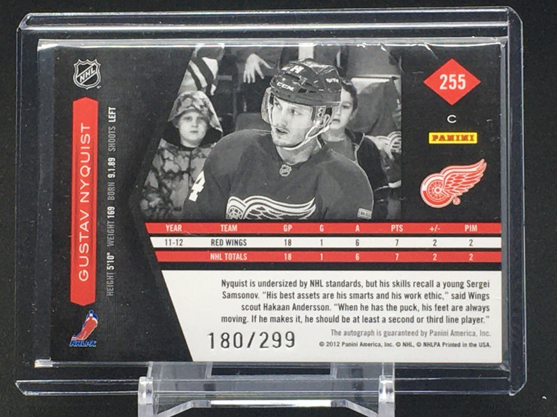 2012 PANINI AMERICA - G. NYQUIST - #255 - #'D/299 - AUTO/JERSEY
