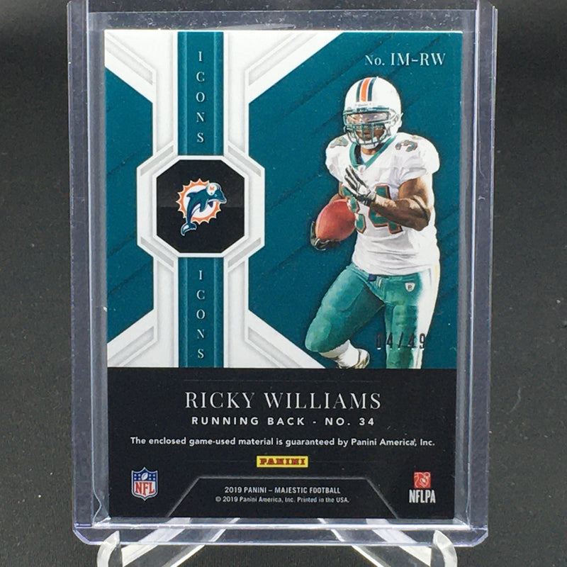 2019 PANINI MAJESTIC - ICONS - R. WILLIAMS - #IM-RW - #'D/49 JERSEY RELIC