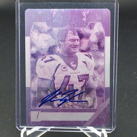 2019 PANINI PLATES & PATCHES - LEGENDS OF THE FALL MAGENTA PRINT PLATE - J. LYNCH - #17 - 1/1 - AUTOGRAPH