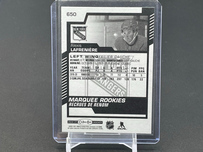 2020 UPPER DECK O-PEE-CHEE - MARQUEE ROOKIES - A. LAFRENIERE -