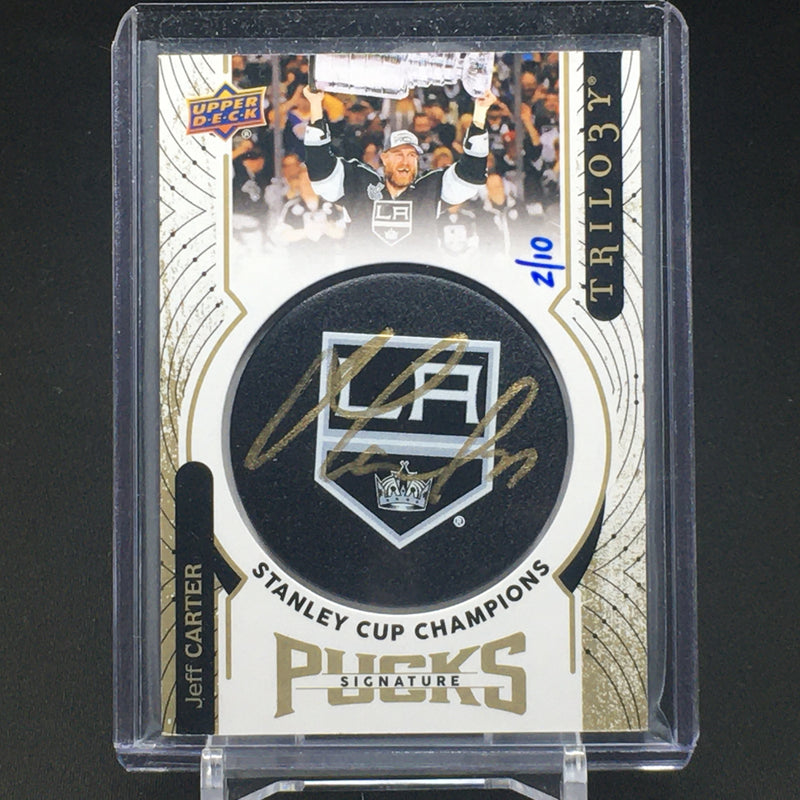 2018 UPPER DECK TRILOGY - STANLEY CUP SIGNATURE PUCKS - J. CARTER - #SCC-JC - #'D/10 - AUTOGRAPH - PUCK