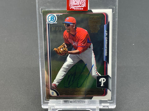 2019 TOPPS ARCHIVES SIGNATURE SERIES - BOWMAN CHROME BUYBACK - J. CRAWFORD - #BCP153 - #'D/46 - AUTOGRAPH