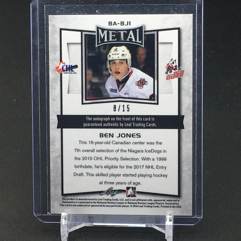 2016 LEAF METAL - B. JONES - #BA-BJI - #'D/15 - AUTOGRAPH - PURPLE
