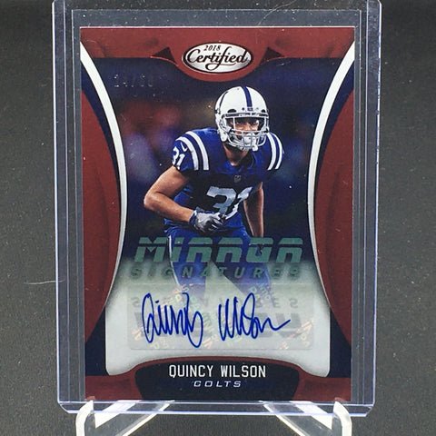 2018 PANINI CERTIFIED - MIRROR SIGNATUES - RED - Q. WILSON - #MS-QW - #'D/60 - AUTOGRAPH