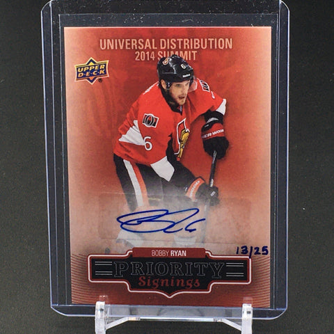 2014 UPPER DECK - UNIVERSAL DISTRIBUTION - PRIORITY SIGNINGS - B. RYAN - #'D/25 - AUTOGRAPH