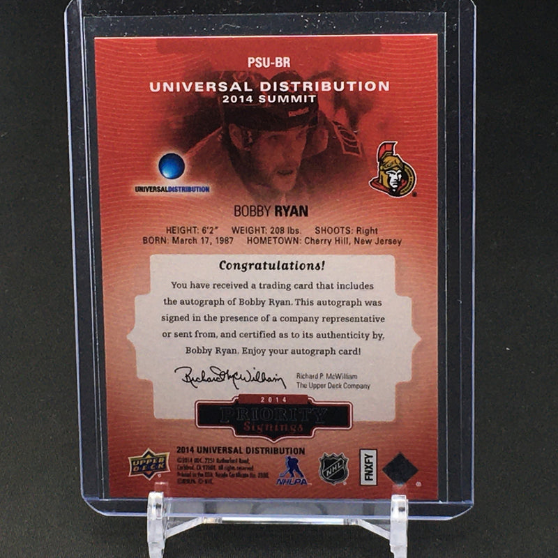 2014 UPPER DECK - UNIVERSAL DISTRIBUTION - PRIORITY SIGNINGS - B. RYAN -